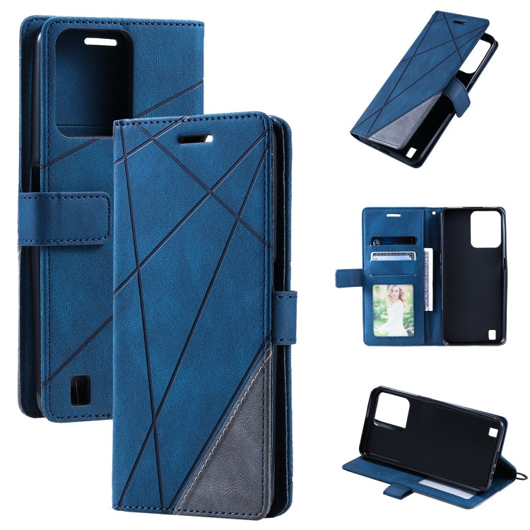 Skin Feel Splicing Leather Phone Case, For Samsung Galaxy A23 4G, For Realme C21Y, For Realme C31, For Realme C35