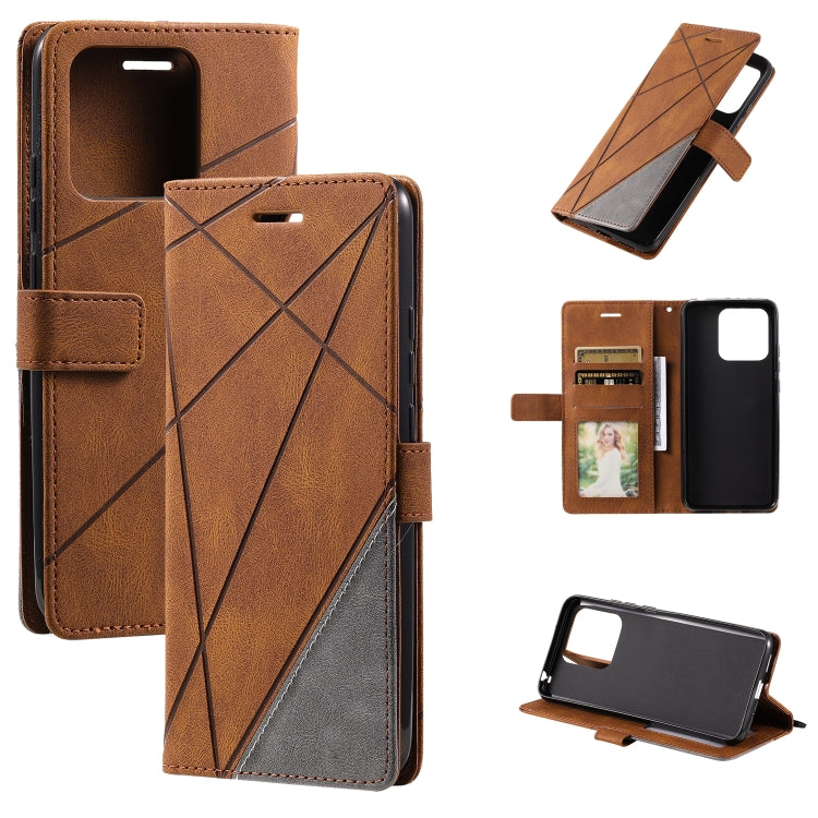 Skin Feel Splicing Leather Phone Case, For Xiaomi Redmi 10A, For OPPO Find X5, For Xiaomi Redmi 10 Prime+ 5G, For Sony Xperia 1 IV