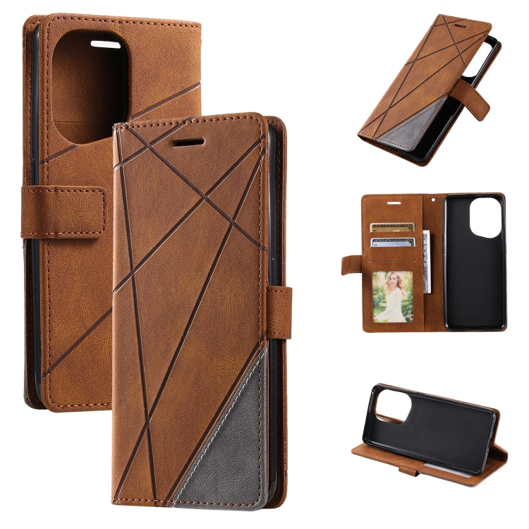 Skin Feel Splicing Leather Phone Case, For Xiaomi Redmi 10A, For OPPO Find X5, For Xiaomi Redmi 10 Prime+ 5G, For Sony Xperia 1 IV