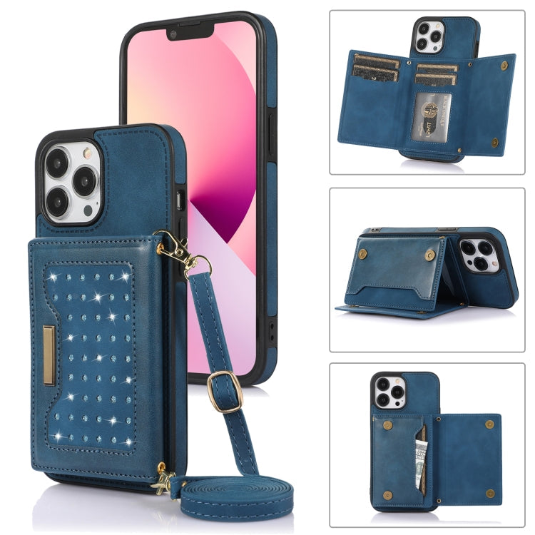 Three-fold RFID Leather Phone Case with Lanyard, For iPhone 14 Pro Max, For iPhone XR, For iPhone XS, For iPhone XS Max