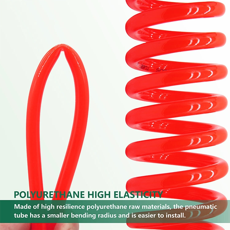 LAIZE Compressor Air Flexible PU Spring Tube with Connector, Specification:12x8mm, 15m