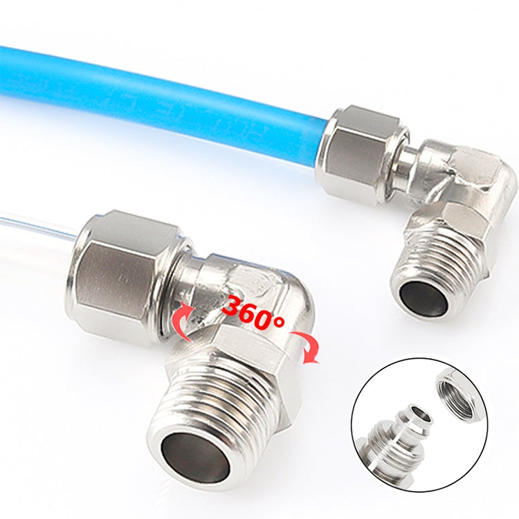 PL10-03 LAIZE Nickel Plated Copper Trachea Quick Fitting Twist Swivel Elbow Lock Female Connector