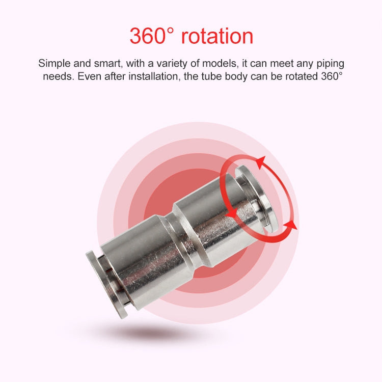 PU-16 LAIZE Nickel Plated Copper Straight Pneumatic Quick Fitting Connector