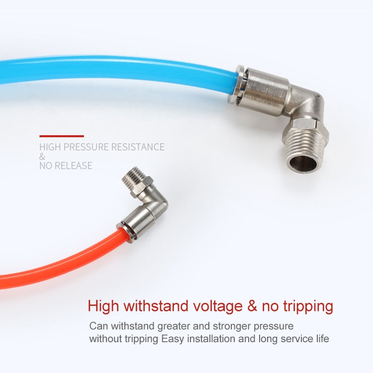 PL10-01 LAIZE Nickel Plated Copper Elbow Male Thread Pneumatic Quick Fitting Connector