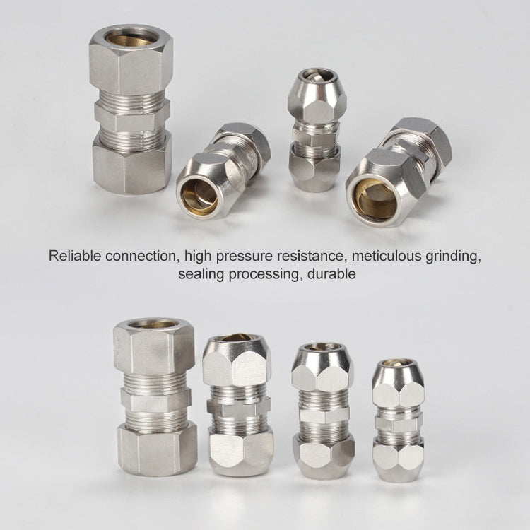 KT-PU-6 LAIZE Nickel Plated Copper Straight Pneumatic Quick Fitting Copper Pipe Connector