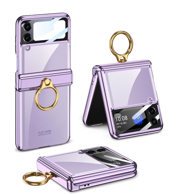 GKK Magnetic Folding Phantom Rotary Phone Case with Ring Holder, For Samsung Galaxy Z Flip4