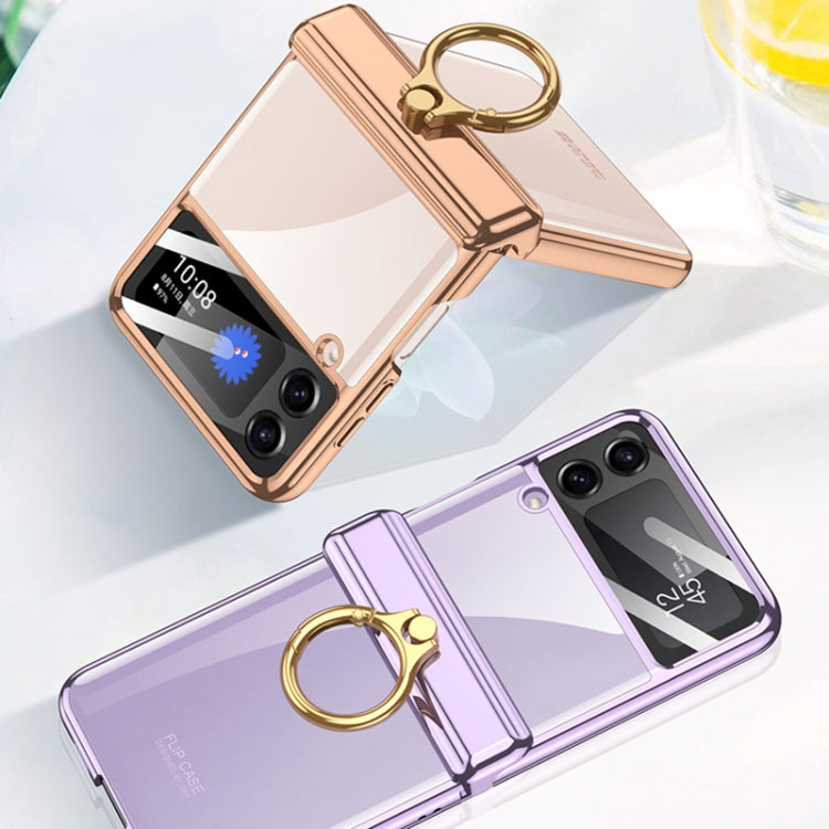 GKK Magnetic Folding Phantom Rotary Phone Case with Ring Holder, For Samsung Galaxy Z Flip4
