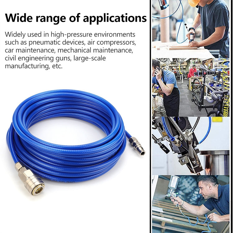 LAIZE High Pressure Flexible Polyurethane Pneumatic Tubing with Connector, Specification:10x6.5mm, 30m