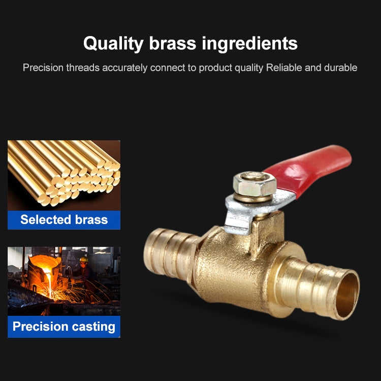 LAIZE Pneumatic Hose Barb Brass Shutoff Ball Valve, Specification:12mm