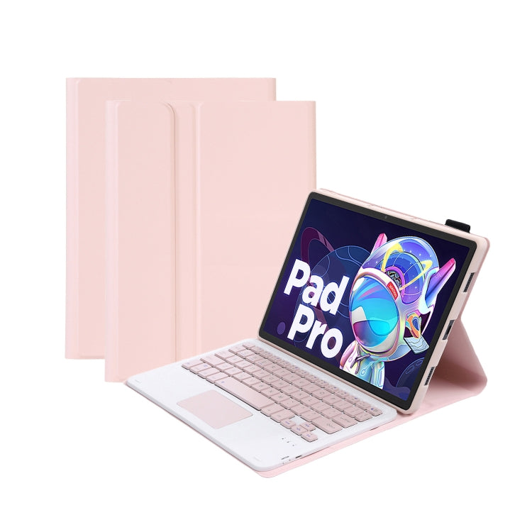AM20-A Lambskin Texture Bluetooth Keyboard Leather Tablet Case For Lenovo Xiaoxin Pad 2022 10.6 inch/Tab M10 Plus 10.6 3rd Gen 2022, with Touch