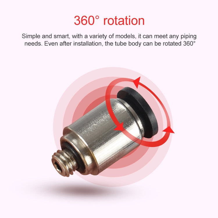 POC4-M3C LAIZE 2pcs Nickel Plated Copper Mini Pneumatic Quick Connector