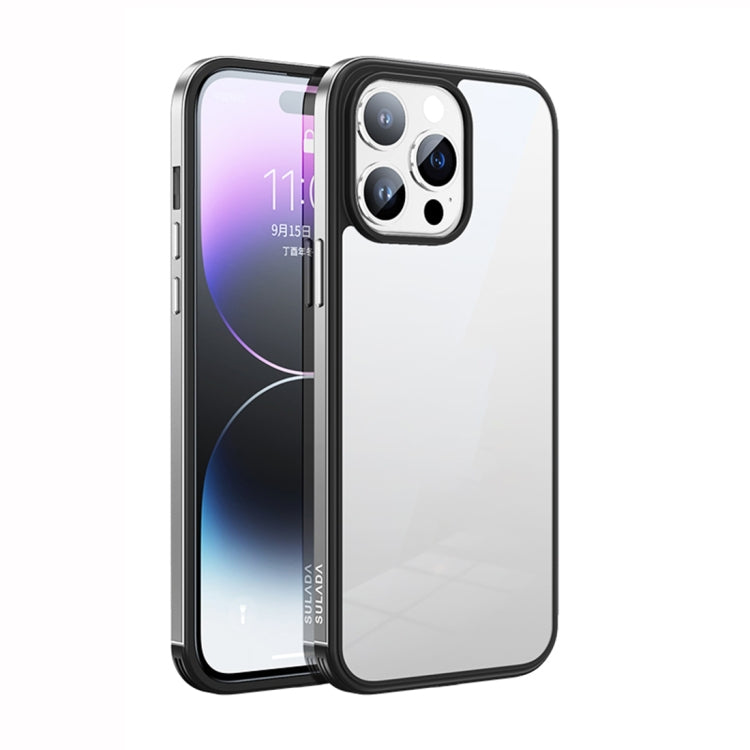 SULADA Metal Frame + Nano Glass + TPU Phone Case, For iPhone 14, For iPhone 14 Plus, For iPhone 14 Pro