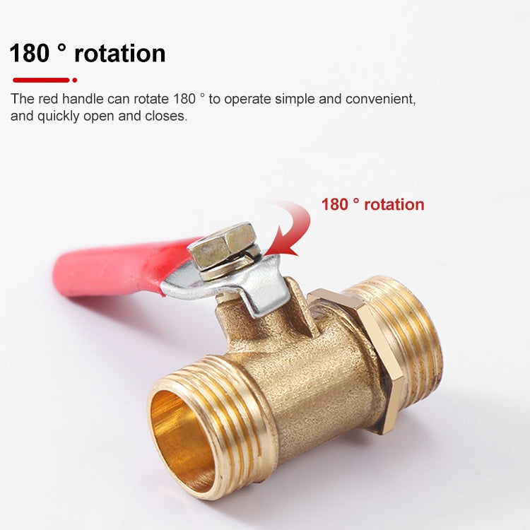 LAIZE Pneumatic Hose Connector Copper Ball Valve, Specification:Double Outside 1 1/8 inch