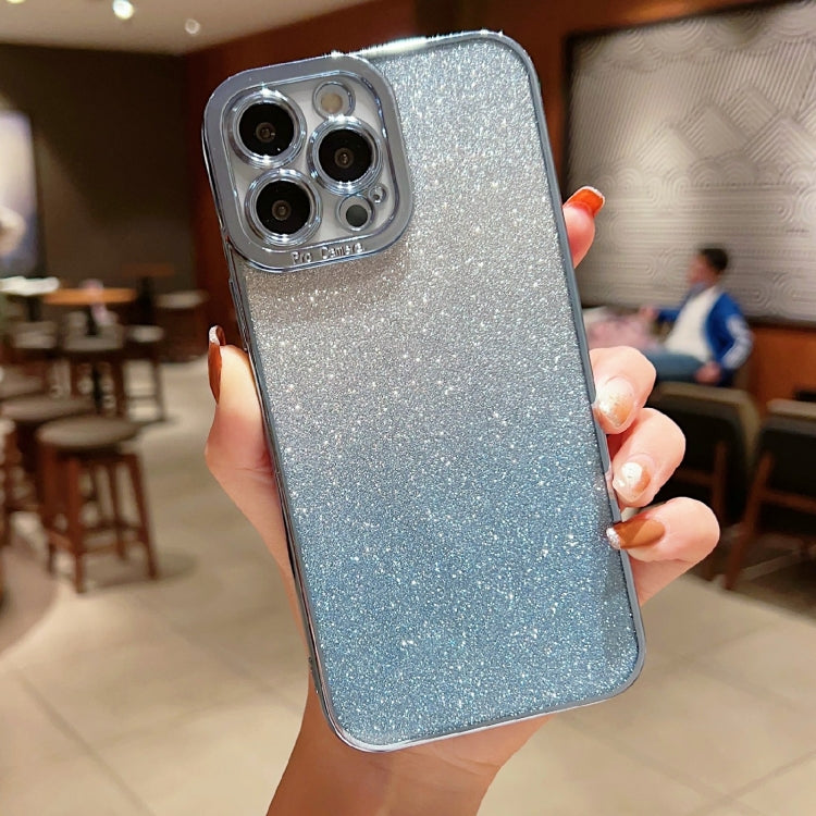 High Transparent Gradient Color Glitter TPU Phone Case, For iPhone XR, For iPhone X / XS