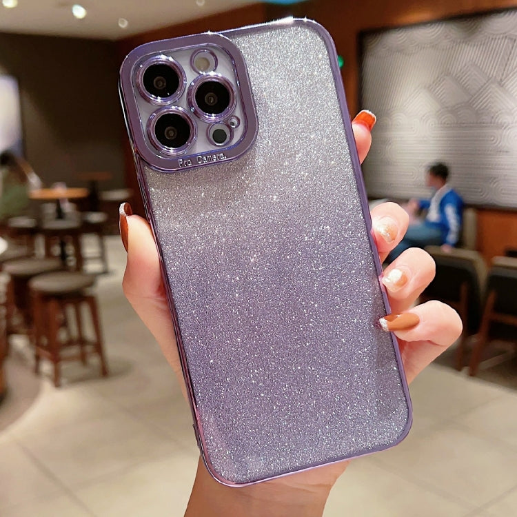 High Transparent Gradient Color Glitter TPU Phone Case, For iPhone XR, For iPhone X / XS