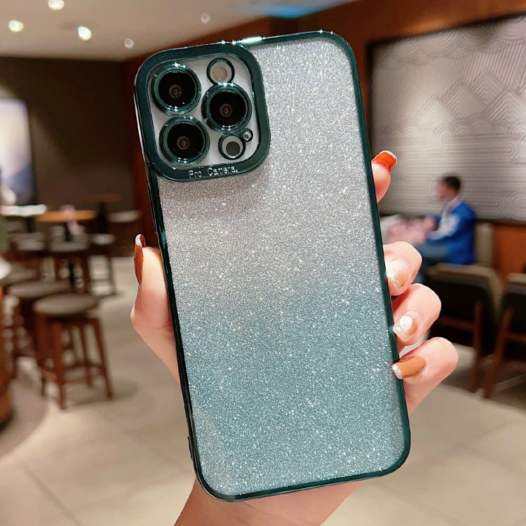 High Transparent Gradient Color Glitter TPU Phone Case, For iPhone XR, For iPhone X / XS