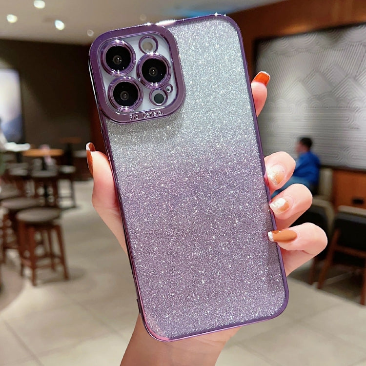 High Transparent Gradient Color Glitter TPU Phone Case, For iPhone XR, For iPhone X / XS