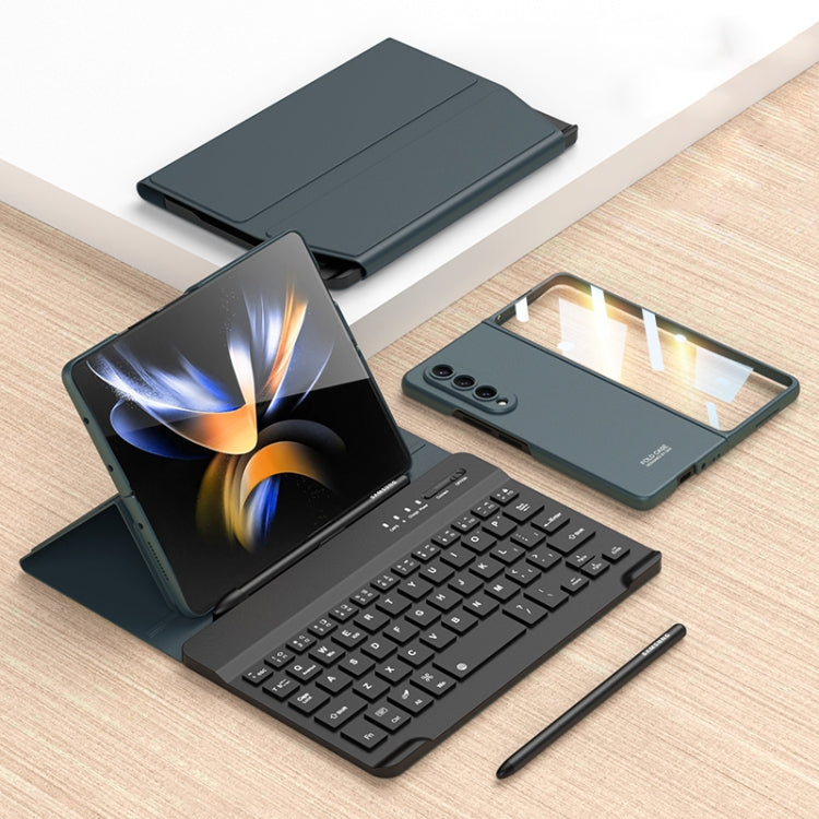 Magnetic Folding Bluetooth Keyboard Leather Case, For Samsung Galaxy Z Fold3 5G