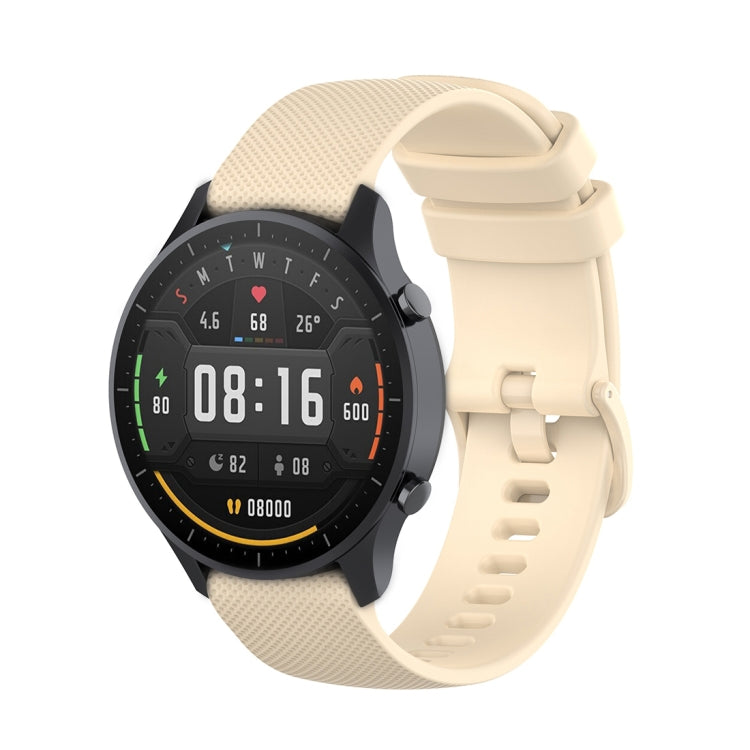 For Xiaomi Watch Color 22mm Small Plaid Texture Silicone Wrist Strap Watchband, 22mm