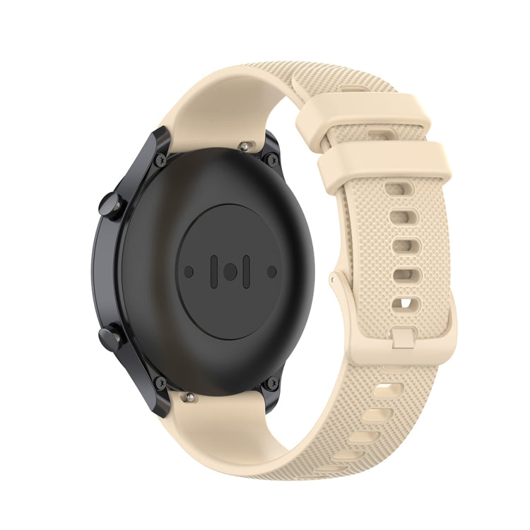 For Xiaomi Watch Color 22mm Small Plaid Texture Silicone Wrist Strap Watchband, 22mm