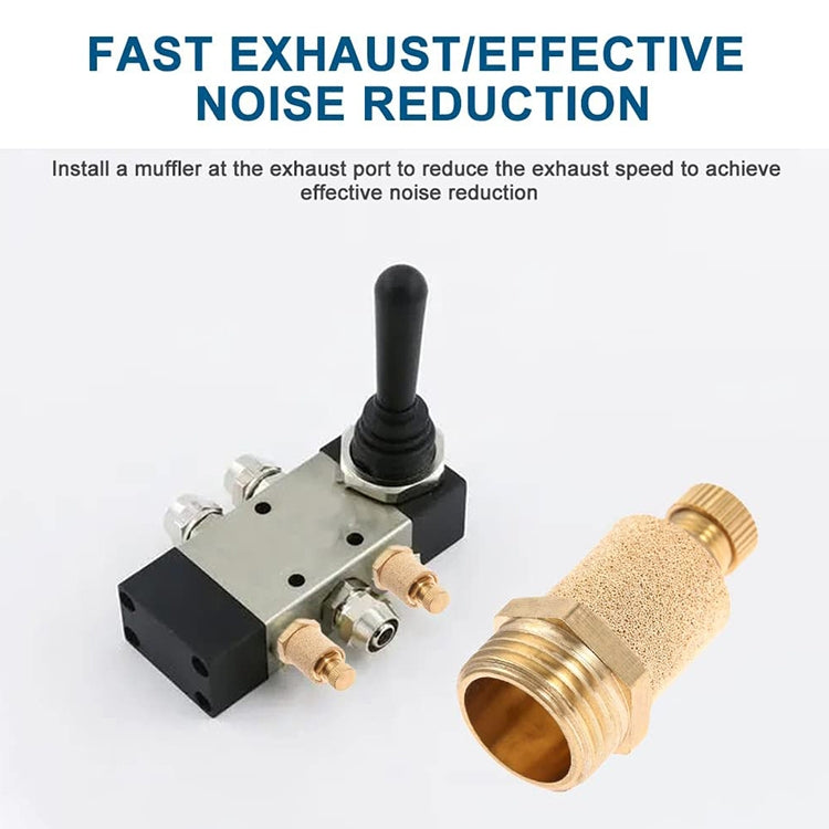 LAIZE Throttling Pneumatic Muffler, Caliber:1 Point