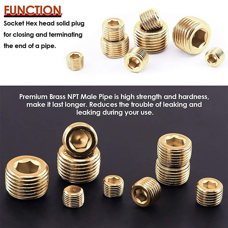 LAIZE 10pcs Copper Plug Connector Accessories, Caliber:2 Point