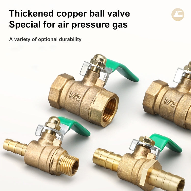 LAIZE Pneumatic Hose Connector Thickened Brass Ball Valve, Size:Double Inside 3 Point 3/8 inch