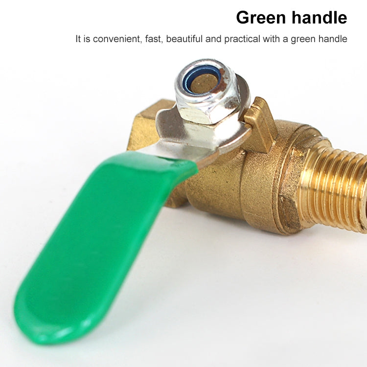 LAIZE Pneumatic Hose Connector Thickened Brass Ball Valve, Size:Double Inside 3 Point 3/8 inch
