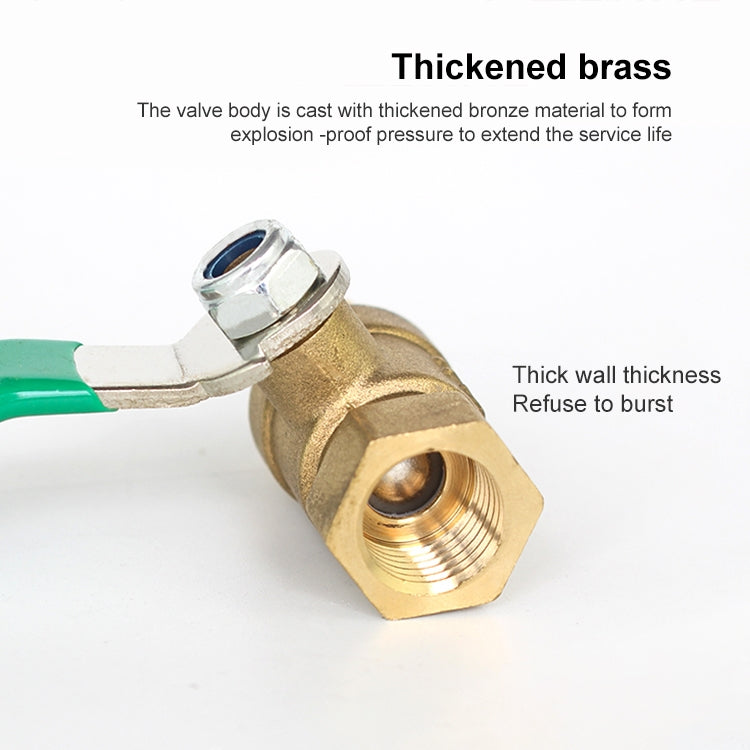 LAIZE Pneumatic Hose Connector Thickened Brass Ball Valve, Size:Outside 2 Point-Barb 8mm