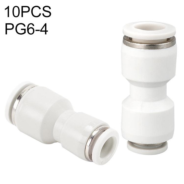 PG6-4 LAIZE 10pcs PG Reducing Straight Pneumatic Quick Fitting Connector