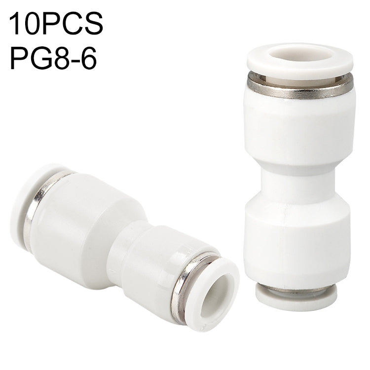 PG8-6 LAIZE 10pcs PG Reducing Straight Pneumatic Quick Fitting Connector