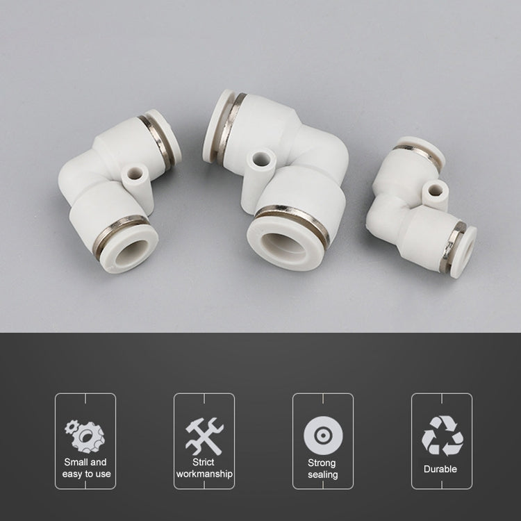 PV-6 LAIZE 10pcs PV Elbow Pneumatic Quick Fitting Connector
