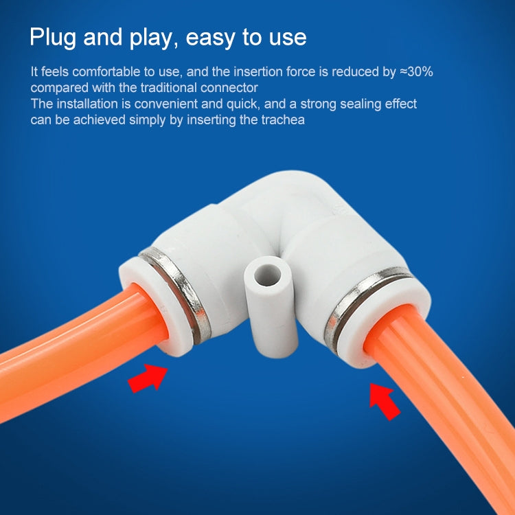 PV-8 LAIZE 10pcs PV Elbow Pneumatic Quick Fitting Connector