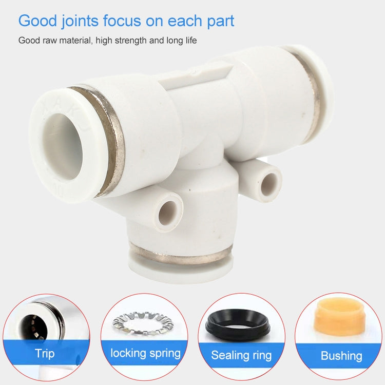 PE-16 LAIZE PE T-type Tee Pneumatic Quick Fitting Connector
