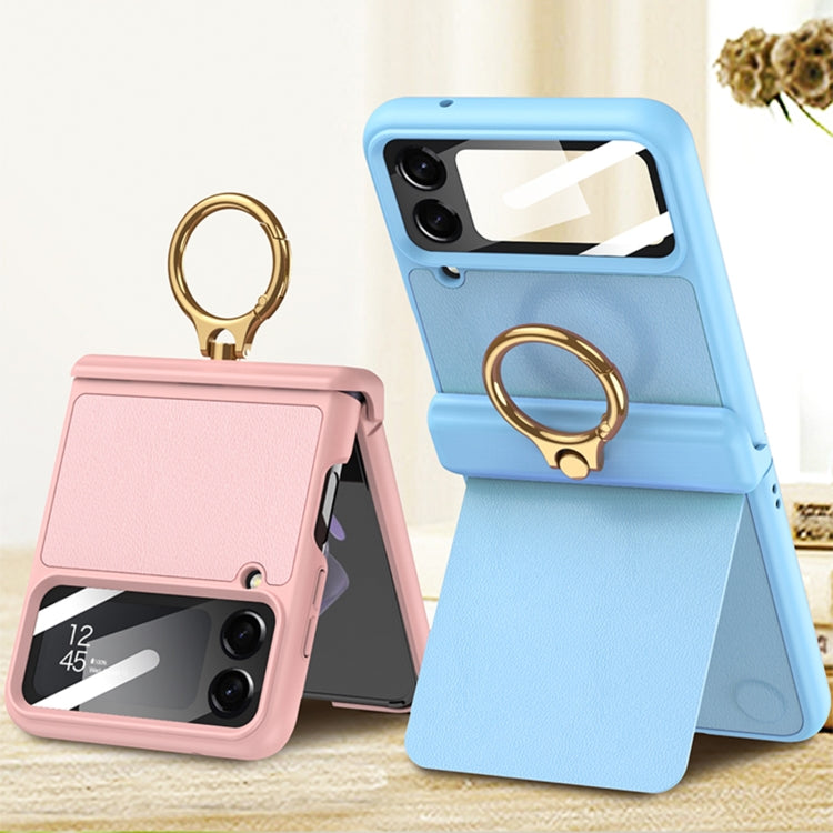 GKK Magnetic Fold Hinge Full Coverage Phone Case with Ring Holder, For Samsung Galaxy Z Flip4