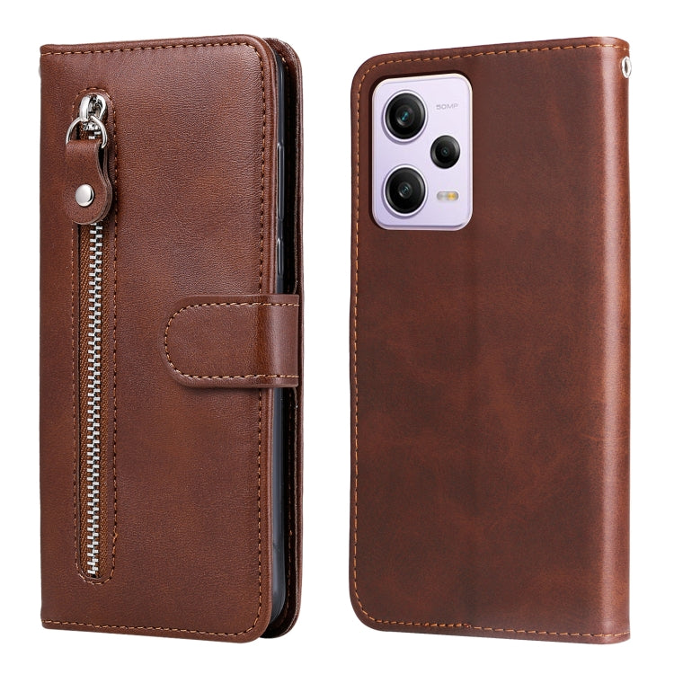 Calf Texture Zipper Leather Phone Case, For Xiaomi Redmi Note 12 Pro+ China