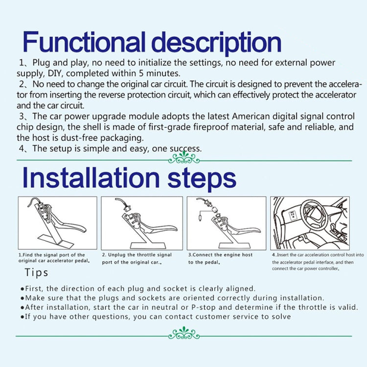 For Mazda BT-50 UP 2011- TROS MB Series Car Potent Booster Electronic Throttle Controller