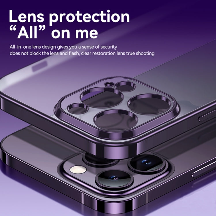 For iPhone 14 SULADA Electroplating Frosted All-inclusive TPU Phone Case(Purple)