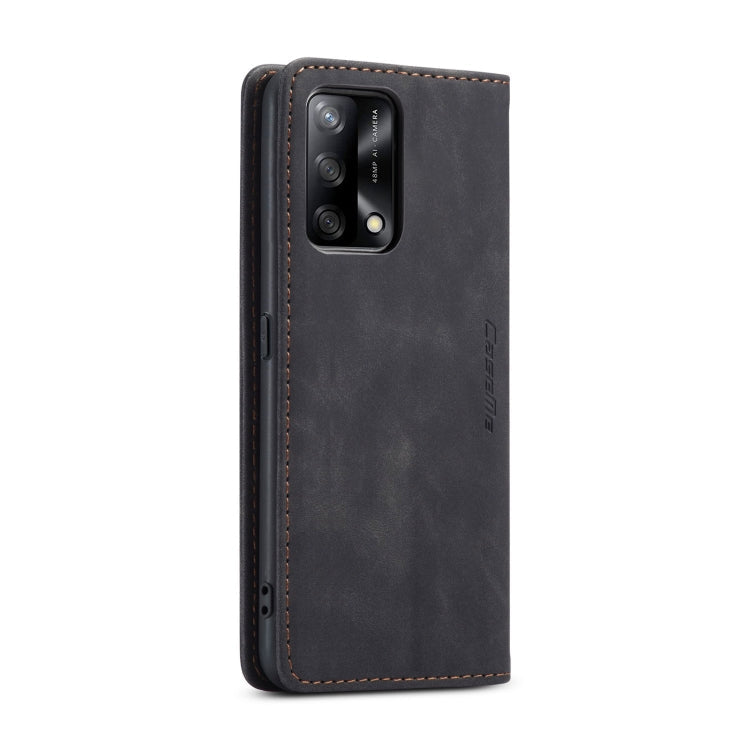 CaseMe 013 Multifunctional Horizontal Flip Leather Phone Case For OPPO F19/F19S/A74 4G/A95 4G/Reno6 Lite 4G Global(Black)