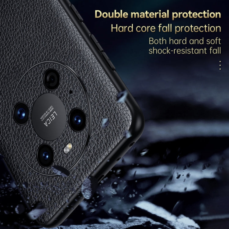 For Huawei Mate 40 SULADA Invisible Bracket Leather Back Cover Phone Case(Dark Green)