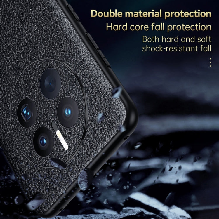For Huawei Mate 50 SULADA Invisible Bracket Leather Back Cover Phone Case(Blue)