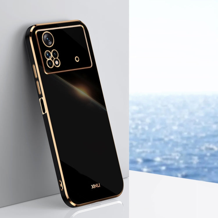 XINLI Straight Edge 6D Electroplate TPU Phone Case, For Xiaomi Poco M4 5G, For Xiaomi Poco M4 Pro, For Xiaomi Poco C40