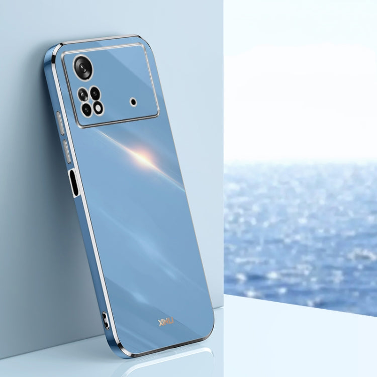 XINLI Straight Edge 6D Electroplate TPU Phone Case, For Xiaomi Poco M4 5G, For Xiaomi Poco M4 Pro, For Xiaomi Poco C40