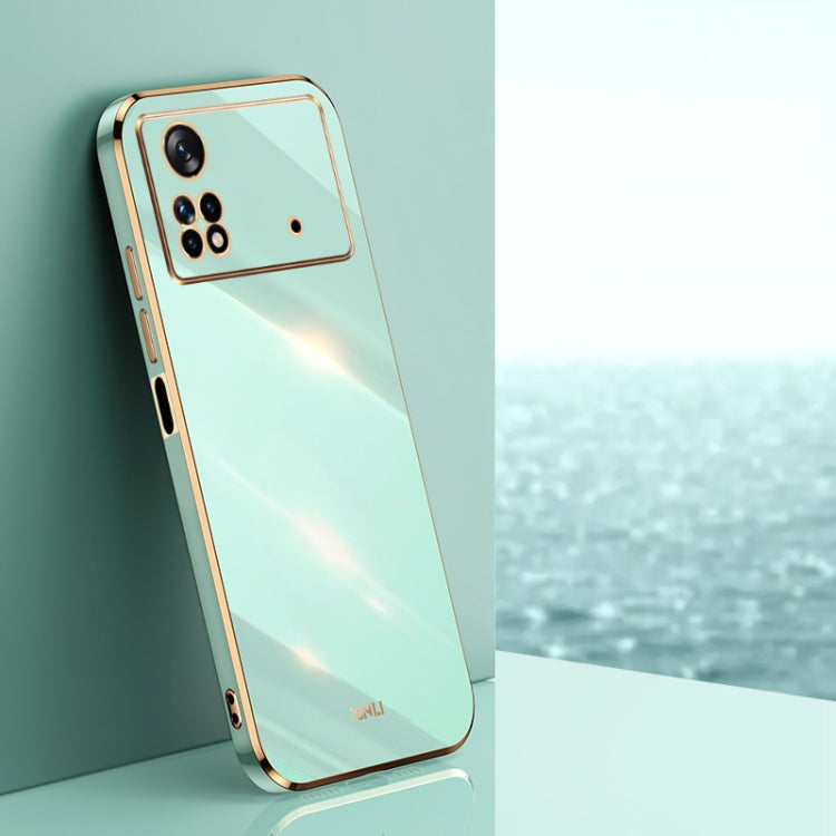 XINLI Straight Edge 6D Electroplate TPU Phone Case, For Xiaomi Poco M4 5G, For Xiaomi Poco M4 Pro, For Xiaomi Poco C40