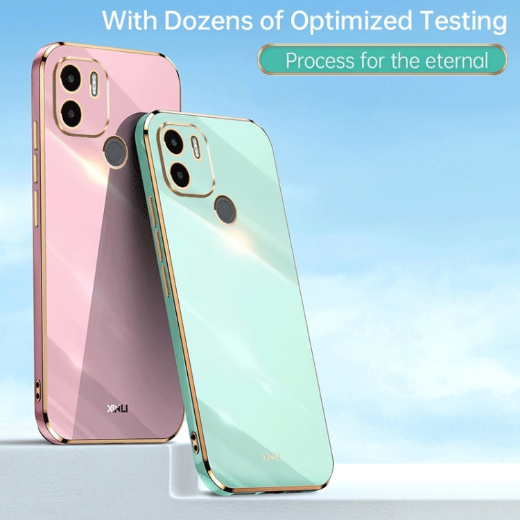 XINLI Straight Edge 6D Electroplate TPU Phone Case, For Xiaomi Redmi A1+, For Xiaomi Redmi 10A, For Xiaomi Redmi 10C