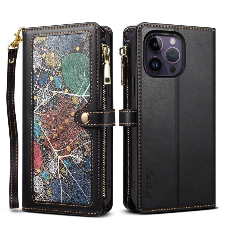 ESEBLE Star Series Lanyard Zipper Wallet RFID Leather Case, For iPhone 14 Pro Max, For iPhone 14 Pro, For iPhone 14, For iPhone 14 Plus, For iPhone 13 Pro Max, For iPhone 13 Pro, For iPhone 13, For iPhone 12 Pro Max