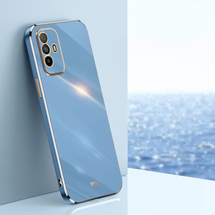 XINLI Straight Edge 6D Electroplate TPU Phone Case, For OPPO A57, For OPPO A95 5G, For OPPO A96