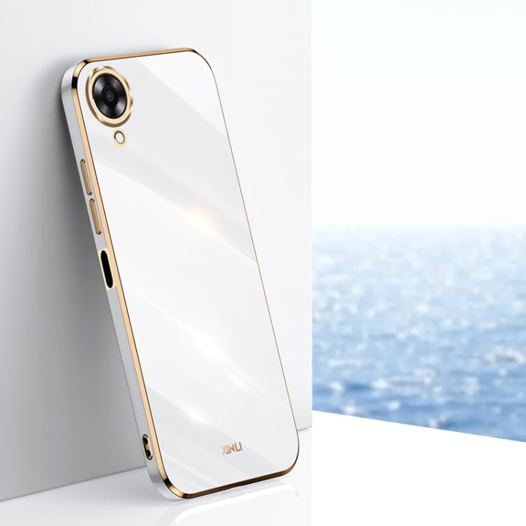 XINLI Straight Edge 6D Electroplate TPU Phone Case, For OPPO A17k, For OPPO A36, For OPPO A58 5G