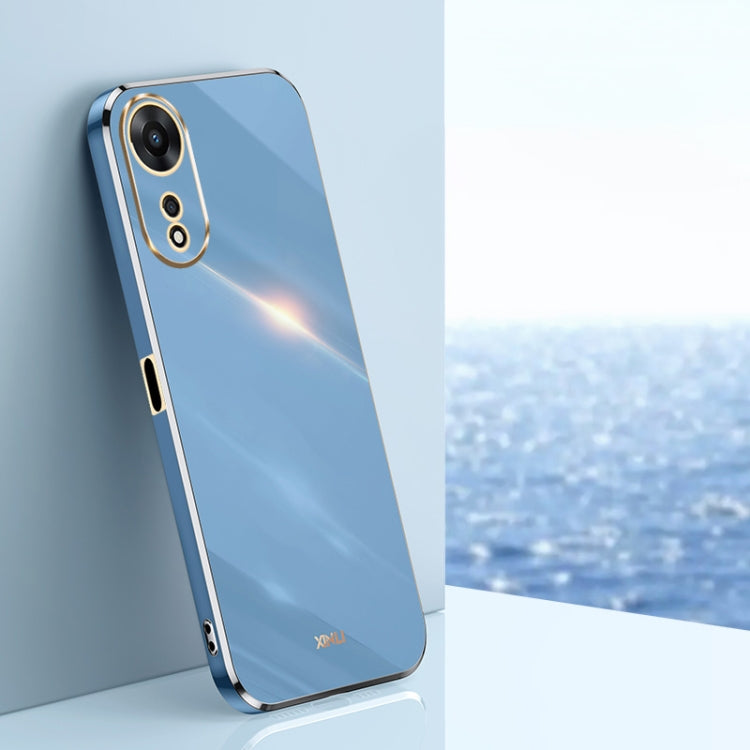XINLI Straight Edge 6D Electroplate TPU Phone Case, For OPPO A17k, For OPPO A36, For OPPO A58 5G