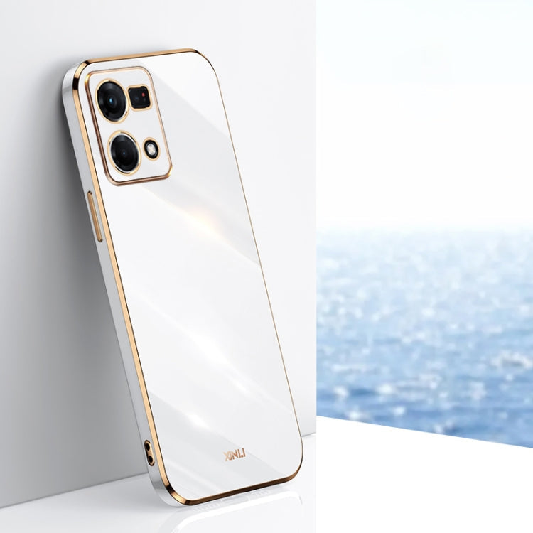 XINLI Straight Edge 6D Electroplate TPU Phone Case, For OPPO Reno7 4G Global, For OPPO Reno7 SE, For OPPO Reno7 Global